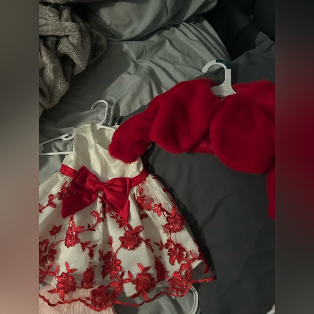 Dress and matching sweater for baby girl 0-3 months brand new never worn